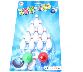 Mini Bowling plastique 10 quilles 7 cm + 2 boules