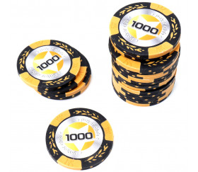 20 Jetons de poker crown argile valeur 1000 - 14 gr