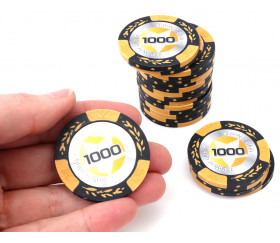 20 Jetons de poker crown argile valeur 1000 - 14 gr