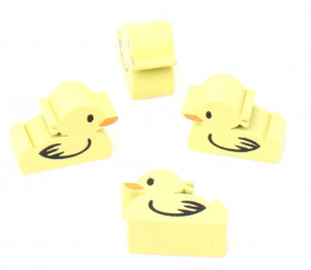 Pion de jeu canard jaune. Mini duck en bois  pour jeux