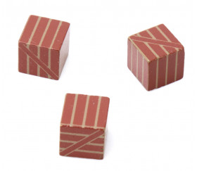 Pion de jeu caisse carton en bois 10 x 10 x 10 mm