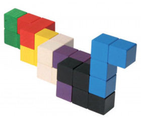 Cube SOMA 7 cm composé de cubes 2.3 x 2.3 cm en bois