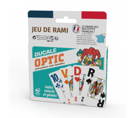 2 Jeux de rami Optic 54 cartes à jouer - Ducale malvoyants