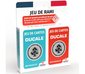 2 Jeux de 54 cartes à jouer Rami Ecopack - Ducale