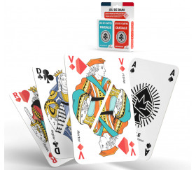 2 Jeux de 54 cartes à jouer Ducale fabrication France