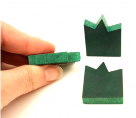 Polygone en bois 42 x 20 mm vert pour jeu à l'unité