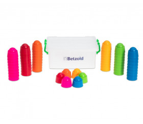 60 Petits pions colorés empilables pour jeux avec boite de rangement