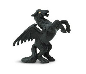 Figurine mini pégase noir