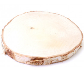 Grande rondelle en bois brut avec écorce - Ø 180/ 220 mm