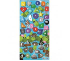 Tapis de jeu éducatif avec lettres, couleurs, formes et chiffres