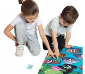 Tapis de jeu éducatif grenouille avec lettres, chiffres, formes, couleurs pour les enfants