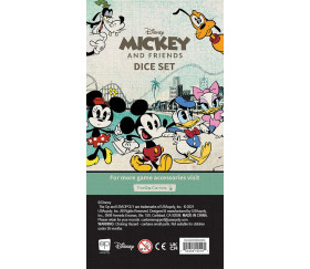 Set de 6 dés de jeux sympathiques Disney Mickey et ses amis