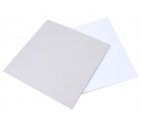 Plateau blanc rigide carré 20 x 20 cm neutre