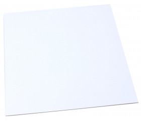 Plateau blanc rigide carré 20 x 20 cm neutre