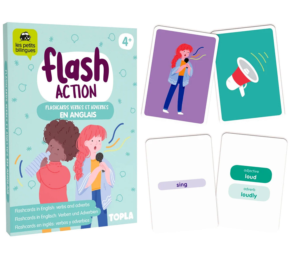 Jeu Flash Action Anglais - Apprendre les verbes et adverbes en s'amusant