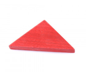 Petit triangle rectangle rouge 33 x 47 x 8 mm en bois