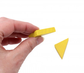 Triangle jaune en bois 4 cm