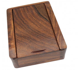 Boite en bois rangement pour pièces d'échecs Taille 3 - 16 x 12.8 x 7.6 cm