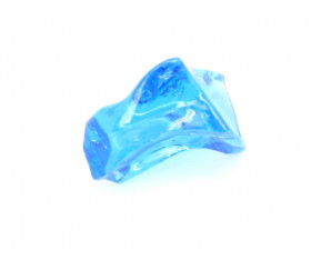 Grosse pépite gem bleu translucide 22 x18 x 13 mm en plastique