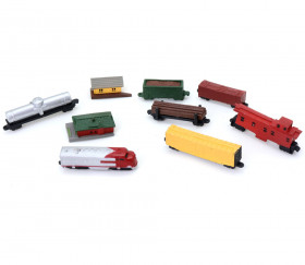 48 pièces locomotive, wagons, gare - Figurines trains