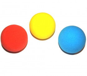 Balles en mousse pour jeu de lancer lot de 3 couleurs tennis