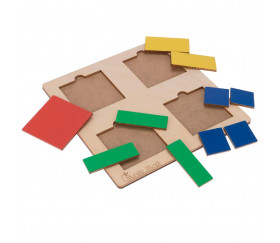 3 Puzzles fractions et portions en bois pour apprentissage des fractions