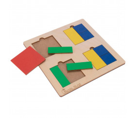 3 Puzzles fractions et portions en bois pour comprendre le fonctionnement des quarts, moitiés