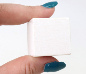 Cube en bois 3 cm blanc pour jeu 30 x 30 x 30 mm