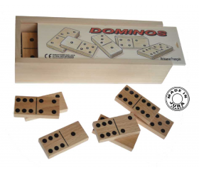 Jeu de dominos standard coffret bois - Fabrication France