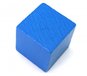 20 Cubes en bois 3 cm multicolores 4 couleurs