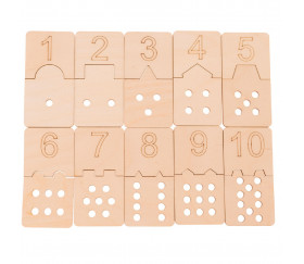 10 Puzzles des nombres - 2 pièces à assembler