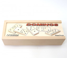 Jeu de dominos coffret bois - dominos 5 x 2.5 cm