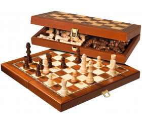 Jeu d'échecs magnétiques 40 cm en bois complet plateau pliable+ 32 pièces