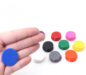 Lot 50 jetons plastiques multicolores 3 cm pour jeu de société