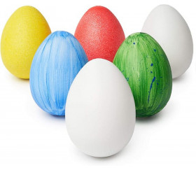 Œuf plastique blanc - œuf à décorer 6 cm