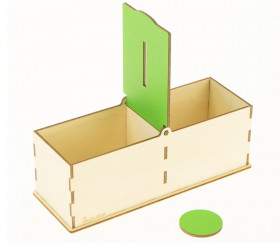 Boîte encastrement Montessori 2 zones avec clapet découverte