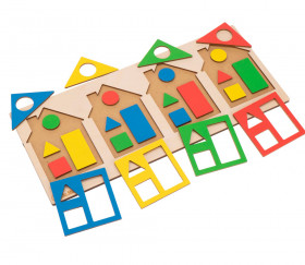 Puzzle trieur de formes Montessori maisons
