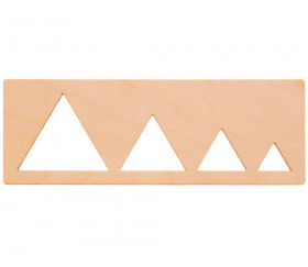 Pochoir traçage triangle en bois du plus grand au plus petit