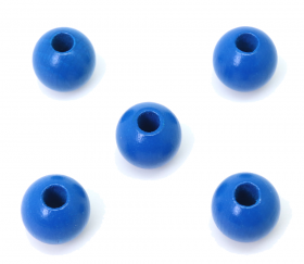 Perles en bois bleu à enfiler pour jeux