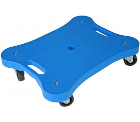 Planche à roulettes bleue  avec encoches -  4 roues directionnelles - Jeu de motricité