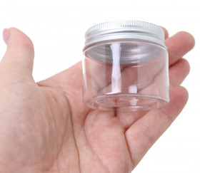 Petite Boîte ronde Ø 4.8 cm plastique couvercle à vis aluminium