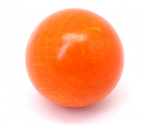 Boule 3 cm couleur orange en bois - bille hêtre diamètre 30 mm