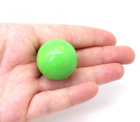 Boule 3 cm couleur vert clair en bois - bille hêtre diamètre 30 mm