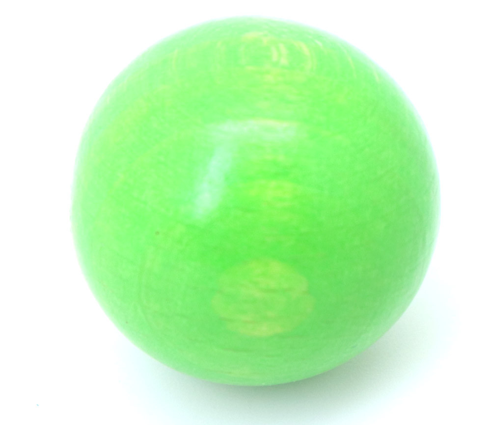 Boule 3 cm couleur vert clair en bois - bille hêtre diamètre 30 mm