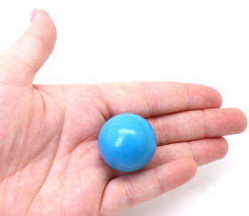 Boule 3 cm couleur bleu clair en bois