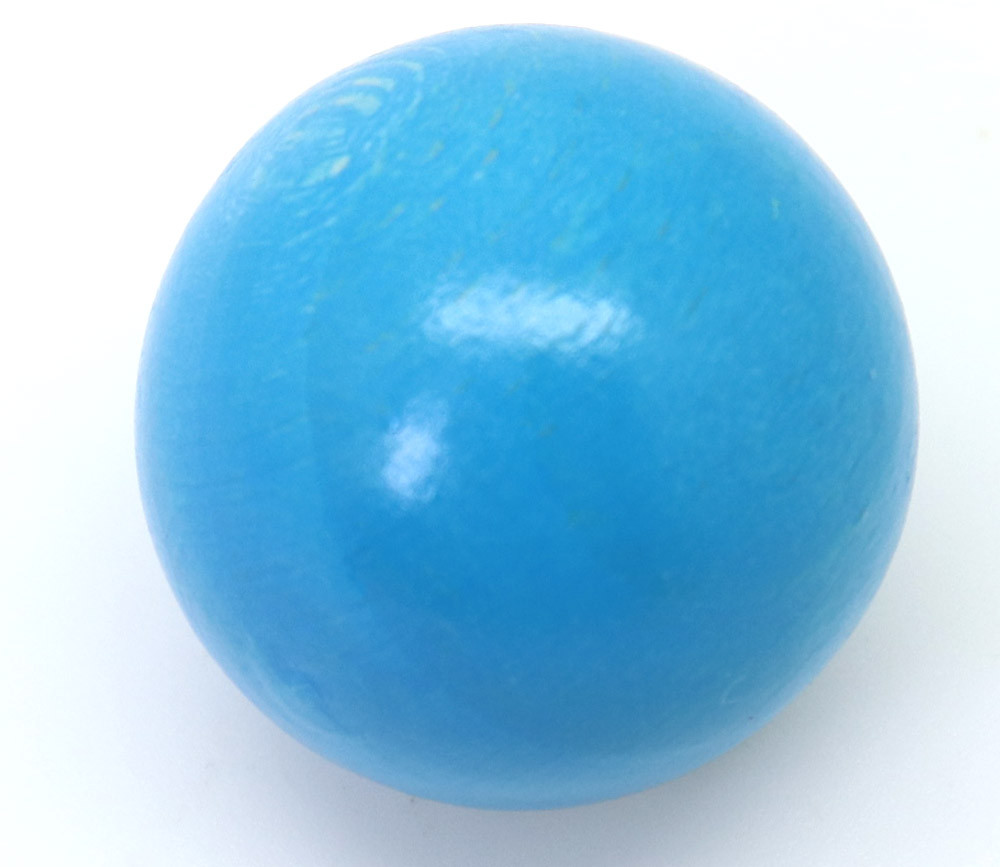 Boule jeux couleur bleu clair diamètre 30 mm bille non percée pleine
