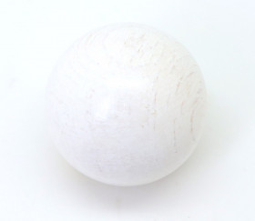 Boule 3 cm couleur blanc en bois - bille hêtre diamètre 30 mm