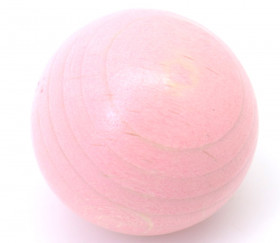 Boule 3 cm couleur rose en bois