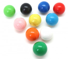 Lot de 10 boules diamètre 30 mm en couleurs pastel et standard