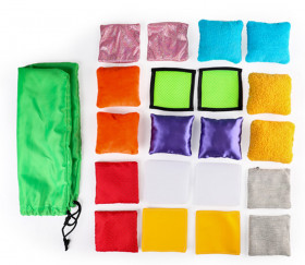 Jeu tactile 20 petits sacs sensoriels enfants - Découverte des textures et matières